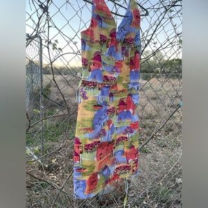 Women’s Multicolor Printed Summer Dress, Positano Style